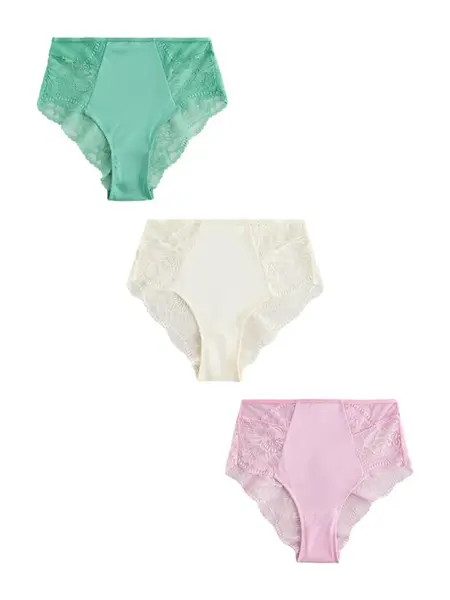 Next Nohavičky  slonová kosť / trávovo zelená / ružová