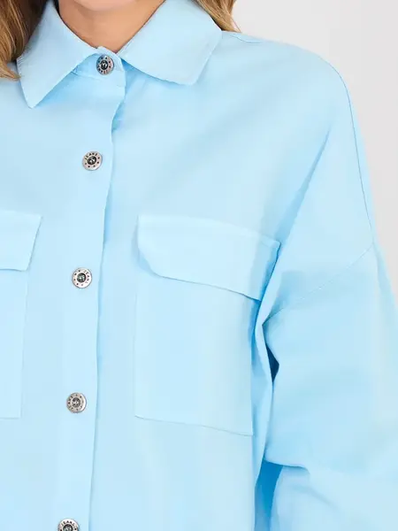 Svetlomodrá dámska košeľa