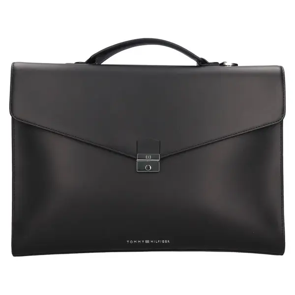 Pánská kožená aktovka Tommy Hilfiger Matia - černá