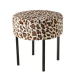 TABURET, kov, textil, 43/43/44 cm