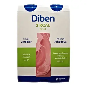 DIBEN 2 kcal Drink jahoda 4 x 200 ml