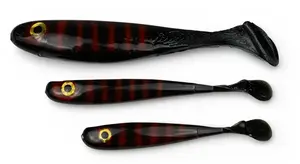 Yaccuza gumová nástraha hand made killer airbrush black stripes - 12,5 cm 11 g 2 ks