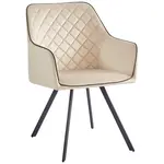 MID.YOU ŽIDLE S PODRUČKAMI, samet, béžová