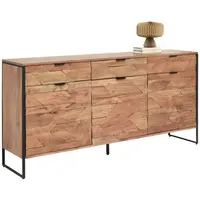 Ambia Garden ŠIROKÁ KOMODA, akácie, černá, barvy akácie, 175/86/40 cm