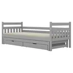 Posteľ Dawid s prístelkou + zásuvky 80x180 sivá