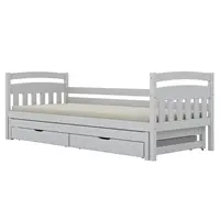 Postel Tosia přistýlka + zásuvky 90x180 bílá