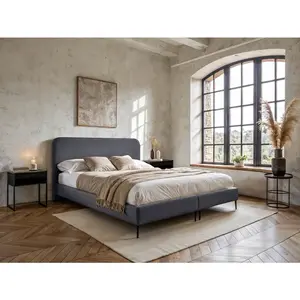 MID.YOU POSTEL BOXSPRING, 180/200 cm, šedá