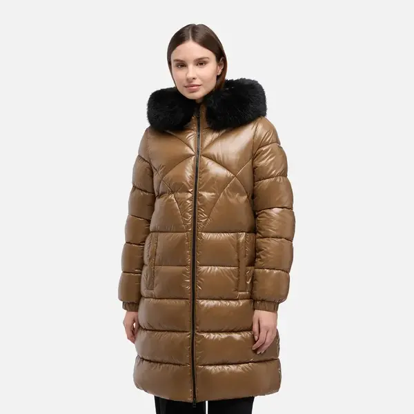 Hnědá dámská parka Geox Backsie