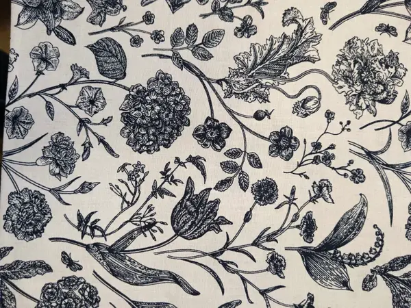 Obal na knihu - Modré květy na bílé (UNI-M)