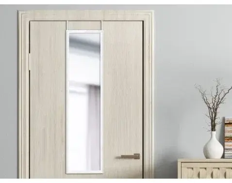 Závěsné zrcadlo na dveře Bea 30x120 cm, bílé