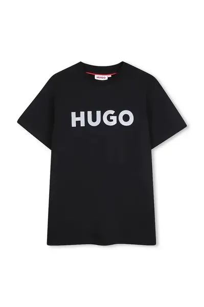 HUGO Dětské bavlněné tričko HUGO