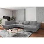 Sit & More SEDACÍ SOUPRAVA, textil, šedá