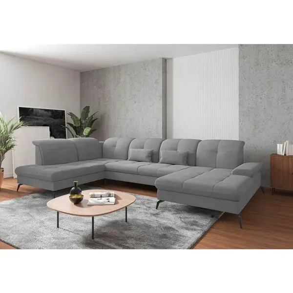 Sit & More SEDACÍ SOUPRAVA, textil, šedá