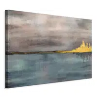 artgeist MALBA NA PLÁTNĚ, krajina a příroda, abstraktní, města, zrcadlové obrazy, 90/60/1,2 cm