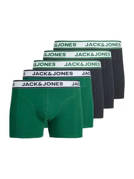 JACK & JONES Boxerky 'JACNolan'  zelená / čierna / biela