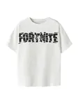 NAME IT Tričko 'NKMJAMBA FORTNITE'  čierna / biela