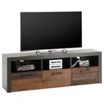 NÍZKÁ KOMODA, antracitová, hnědá, 147/50/45 cm