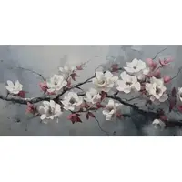 OBRAZ NA HLINÍKOVÉ DESCE, květiny, 100/50/2 cm