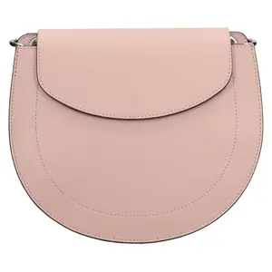 Dámska kožená crossbody kabelka Italia Locita - ružová