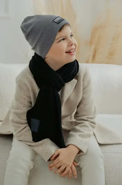 Dětská čepice Jamiks ELMAN šedá barva, JZH025