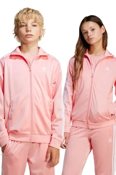 Dětská mikina adidas Originals oranžová barva, s aplikací, JD1622