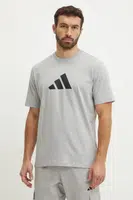 Bavlněné tričko adidas Future Icons šedá barva, s potiskem, JD4914
