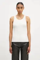 Top Coperni Rib Logo Tank Top dámský, béžová barva, COPJS12F5006