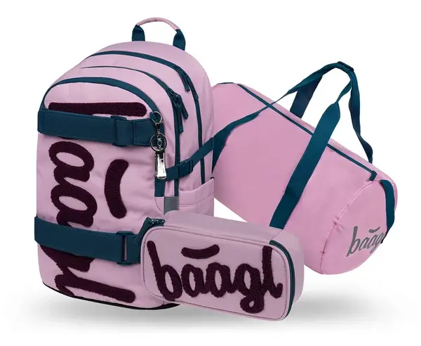 Baagl Školní set Skate Rose
