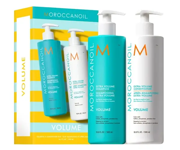 Dárková sada pro objem jemných vlasů Moroccanoil Volume Duo - 2 x 500 ml + dárek zdarma
