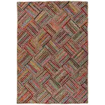 KOBEREC TKANÝ NA PLOCHO, 160/230 cm, vícebarevná, červená