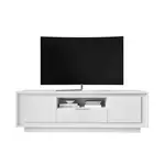 Carryhome KOMODA POD TELEVIZI, bílá, 180/58/50 cm