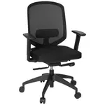 MID.YOU OTOČNÁ ŽIDLE, síťovina, plochá tkanina, černá