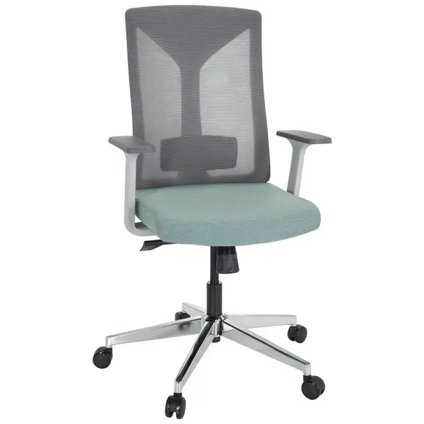 MID.YOU OTOČNÁ ŽIDLE, síťovina, plochá tkanina, šedá, bílá, mátově zelená