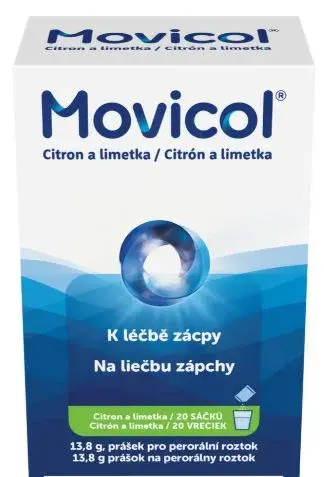 Movicol k léčbě zácpy citron+limetka 20x13.8g