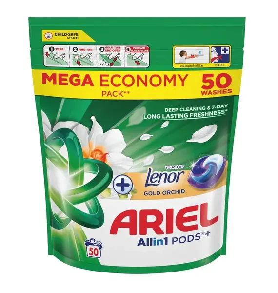 Ariel Touch of Lenor Gold Orchid kapsle na praní 50 ks