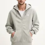 Mikina Dickies SUMMERDALE ZIP THROUGH pánská, šedá barva, s kapucí, hladká, DK0A4YQA