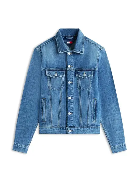 Tommy Jeans Prechodná bunda 'Ryan Faded Trucker'  modrá denim