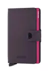 Kožená peněženka Secrid Miniwallet Matte Dark Purple-Fuchsia fialová barva