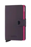 Kožená peněženka Secrid Miniwallet Matte Dark Purple-Fuchsia fialová barva