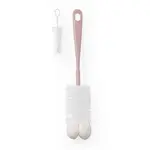 BABYONO Kartáč na kojenecké lahve s mini kartáčkem Pink