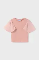 Dětské tričko Mayoral růžová barva