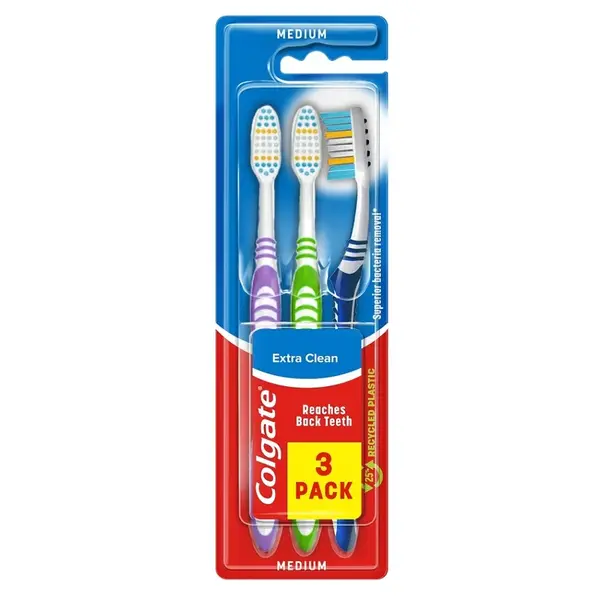 COLGATE zubná kefka Extra Clean 2 + 1 zdarma