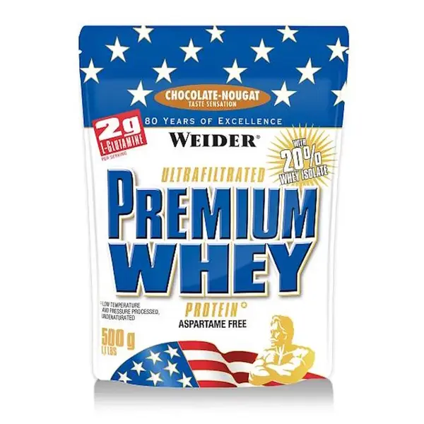 WEIDER Premium whey syrovátkový protein příchuť čokoláda a nugát 500 g