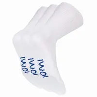 IOMI 3 páry Diabetik ponožky so zdravotným lemom bez gumičiek Biele - Veľkosť ponožky 43-45