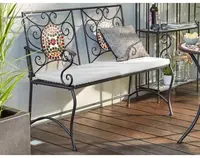 Záhradná lavica Mosaic, čierna/červená%