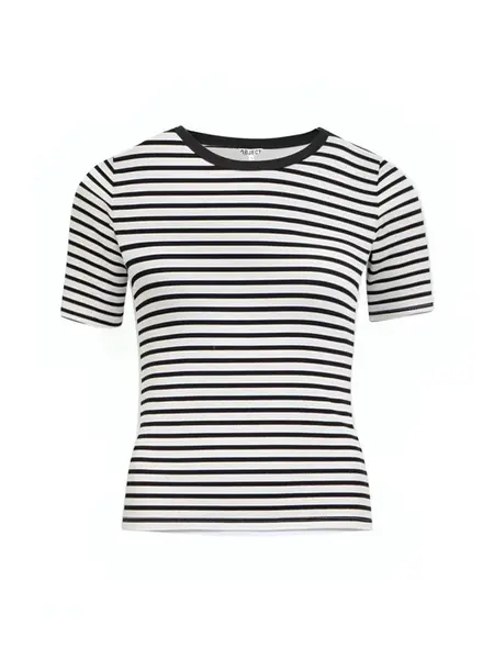 OBJECT Tričko 'OBJMoli'  čierna / biela