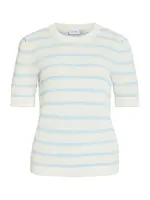 VILA Sveter 'VIDalo'  svetlomodrá / biela