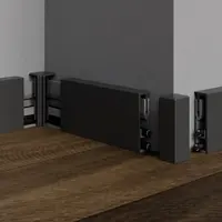 Roh k soklu Profil-EU čierna matná, PVC, dĺžka 2 cm, výška hrany 50 mm, SKKOMPVNE2GF50