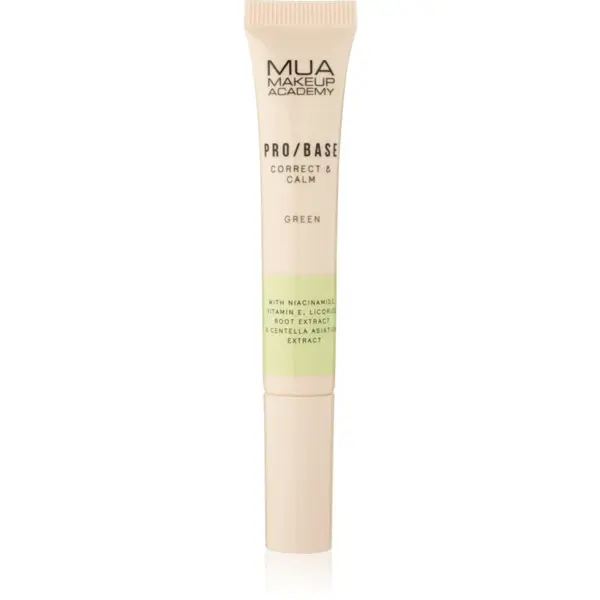 MUA Makeup Academy PRO/BASE Colour Corrector korektor proti začervenaniu odtieň Correct & Calm – Green 10 ml