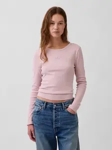 GAP žebrované tričko s logem